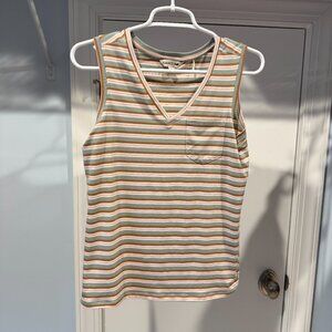 Toad & Co Women's Swifty Pocket Tank, X-Small, Beetle Stripe